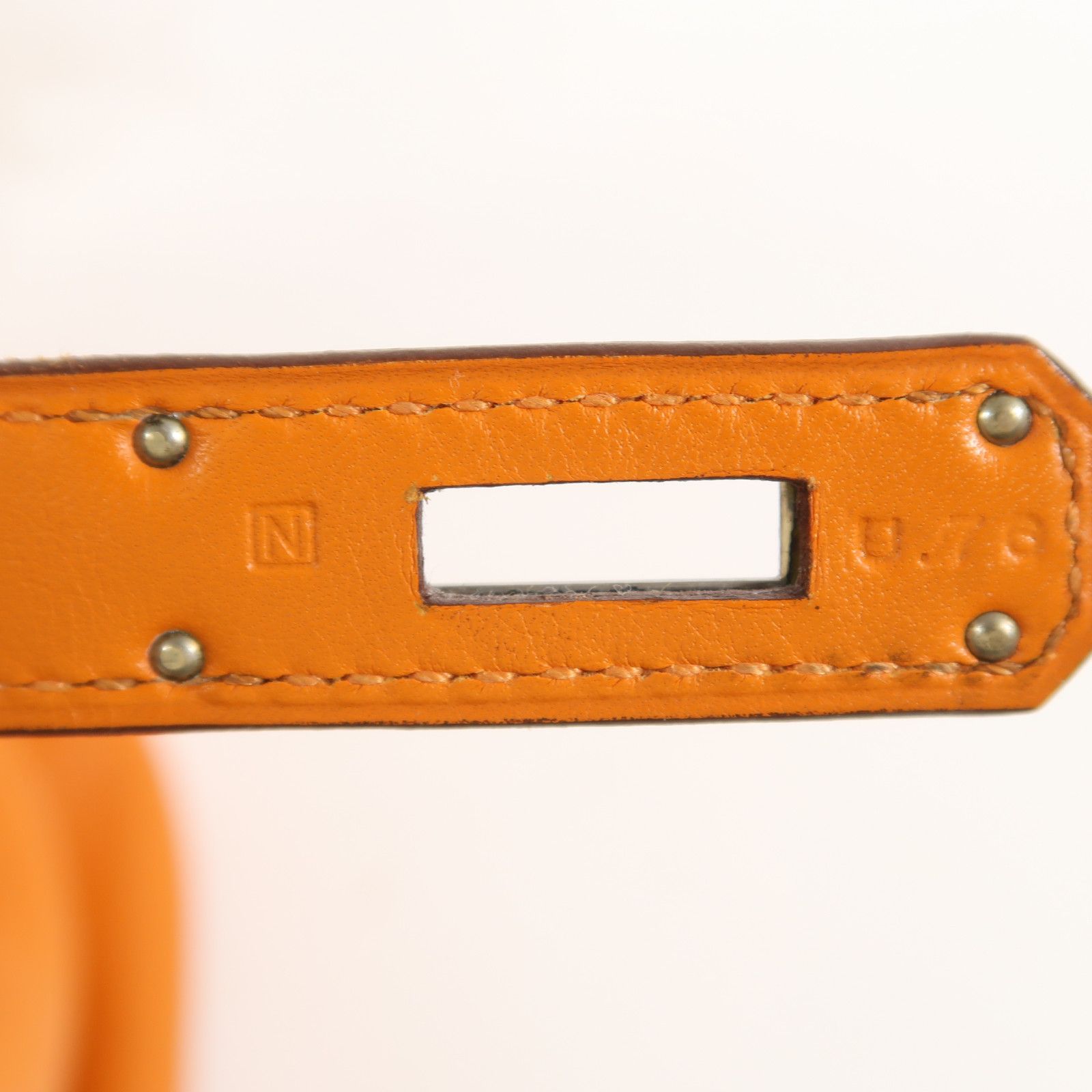 Hermès – Birkin 35 – Swift Leather Orange 93 – Palladium Hardware – Stamp N - Etoilux