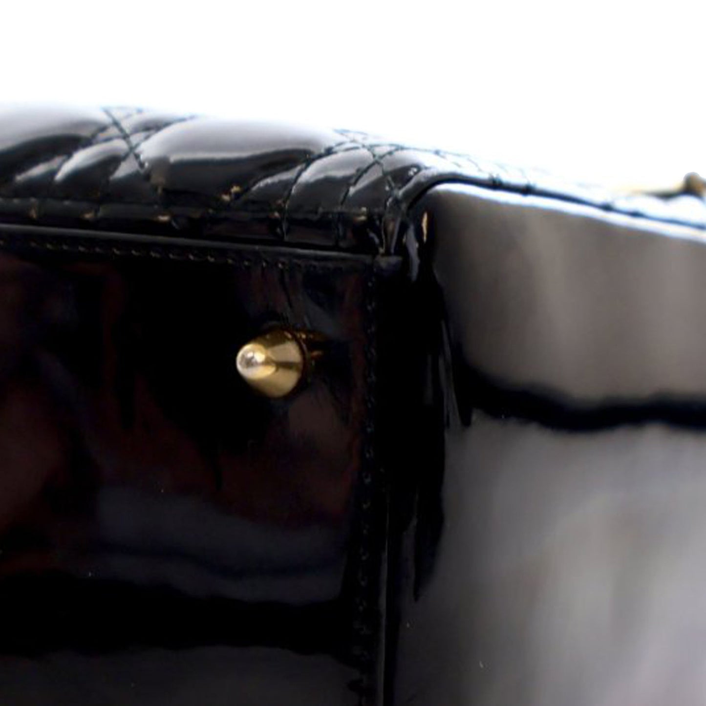 Christian Dior Lady Dior Medium Patent Cannage – 2010 – Nero - Etoilux