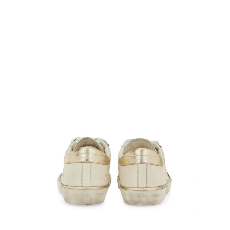 Golden Goose – Super - Star Sneaker in Pelle Bianca con Dettagli Oro – FW25 n36 - Etoilux