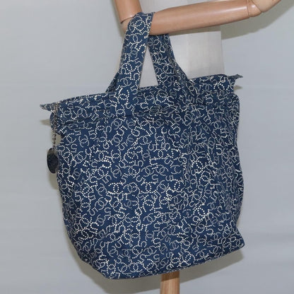 Chanel Vintage Tote Grande in Tela Stampata CC – Blu Navy - Etoilux