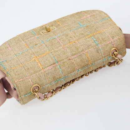Chanel Chocolate Bar 2.55 in Tweed Multicolore – Beige/Rosa - Etoilux