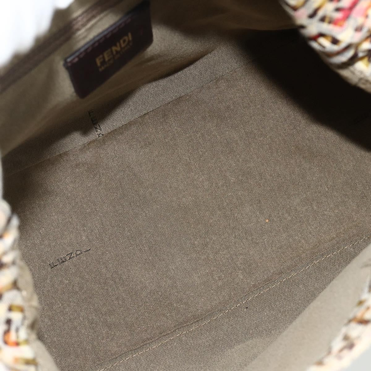 Fendi Mamma Baguette Zucca Floral Canvas Multicolor Hardware Oro – 27 cm - Etoilux