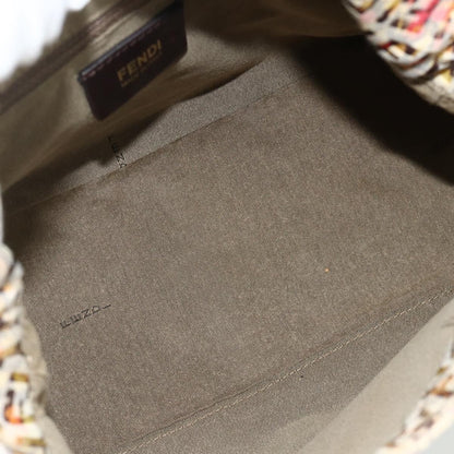 Fendi Mamma Baguette Zucca Floral Canvas Multicolor Hardware Oro – 27 cm - Etoilux
