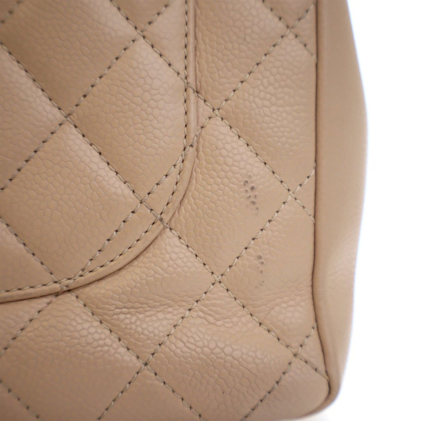 Chanel Grand Shopping Tote Caviar Beige 2011 – Size Medium - Etoilux