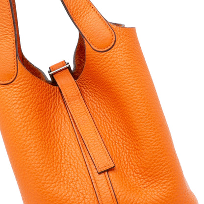 Hermès – Picotin Lock 18 in pelle di vitello arancione – 2004 - Etoilux