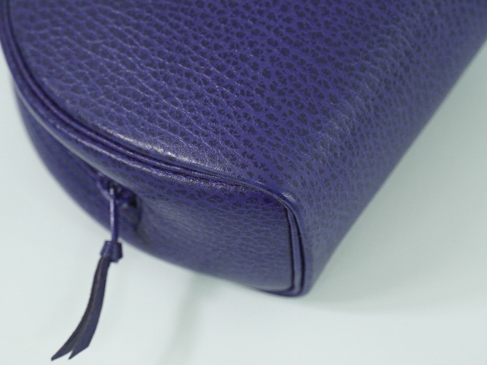 Christian Dior Vintage Zip Pochette in Pelle Blu - Etoilux