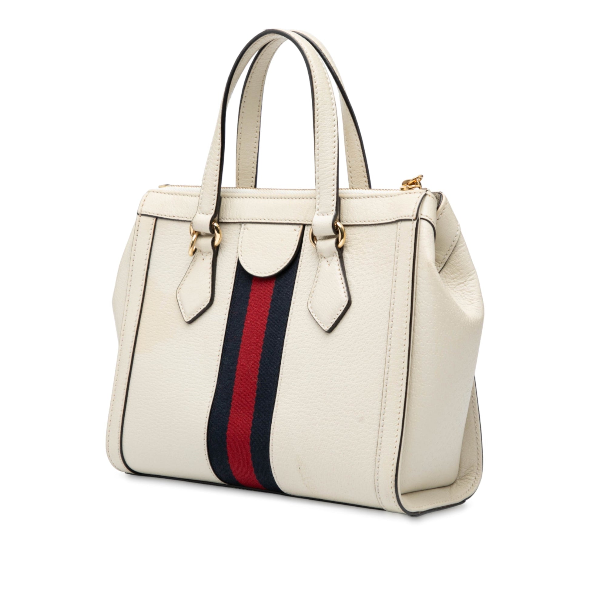 Gucci – Piccola Borsa a Tracolla Ophidia in Pelle Bianca - Etoilux