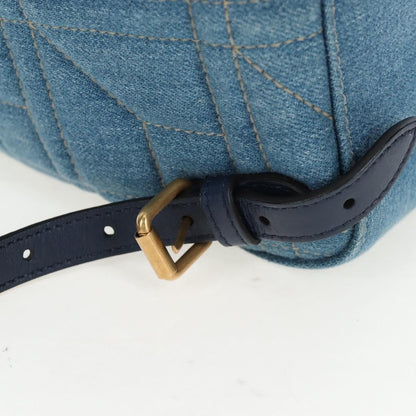 Gucci Zaino GG Marmont Pearly Small Denim Matelassé Blu – 24 cm - Etoilux