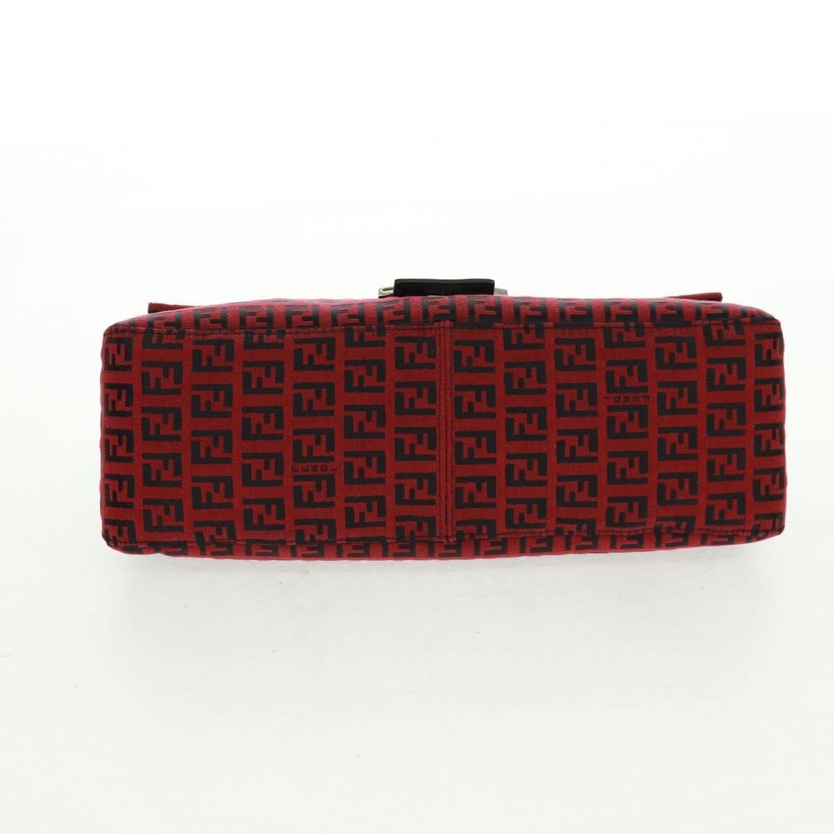 Fendi Mamma Baguette Zucchino Canvas Rosso/Nero – Misura Media - Etoilux