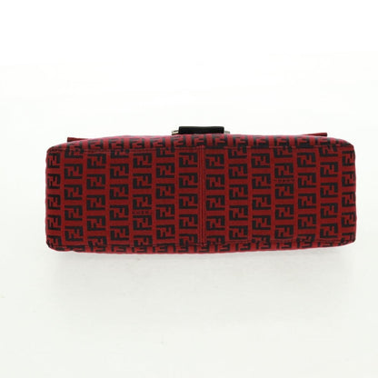 Fendi Mamma Baguette Zucchino Canvas Rosso/Nero – Misura Media - Etoilux