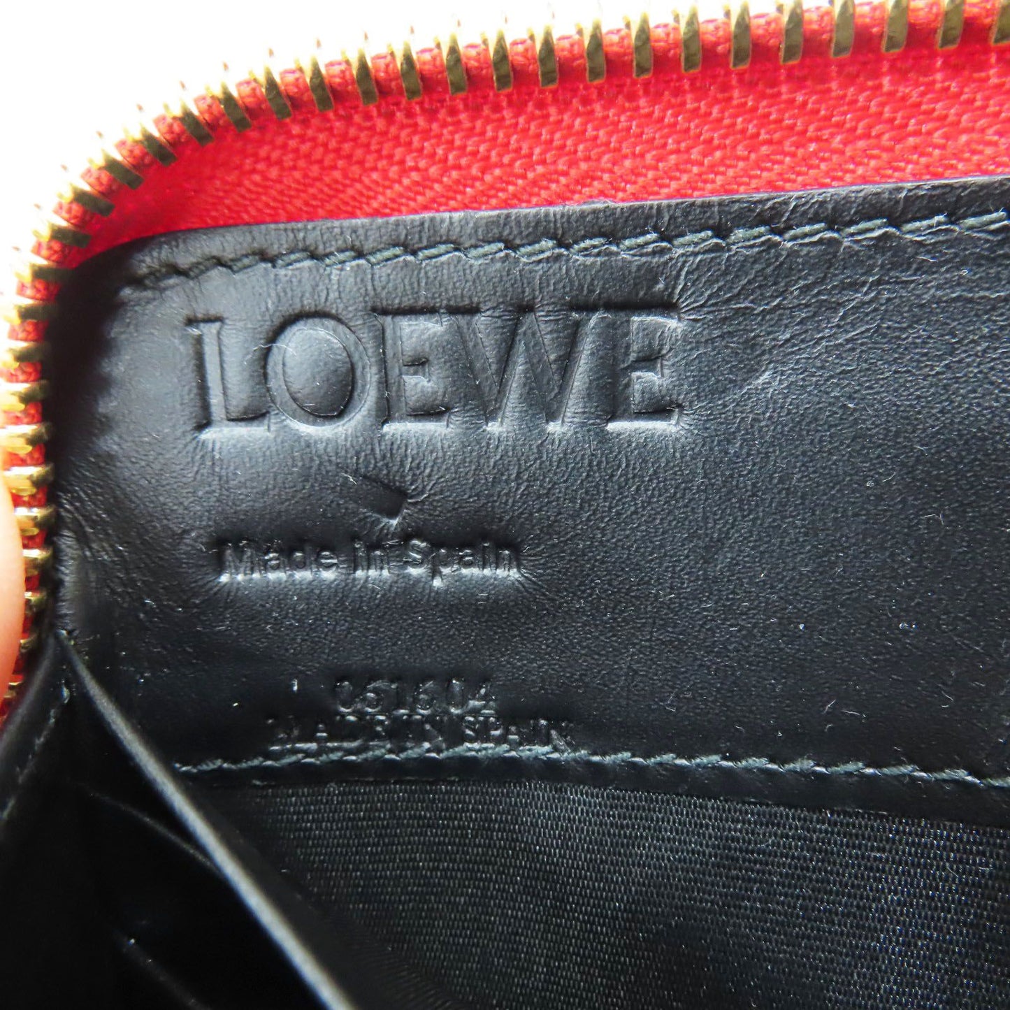 Loewe Puzzle Zip Around Wallet Vitello Liscio Rosso Scarlet - Etoilux