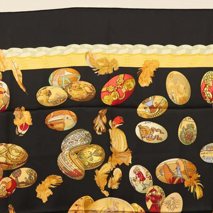 Hermès Carré 90 "Couvée d'Hermès" Seta Nera – Latham - Etoilux