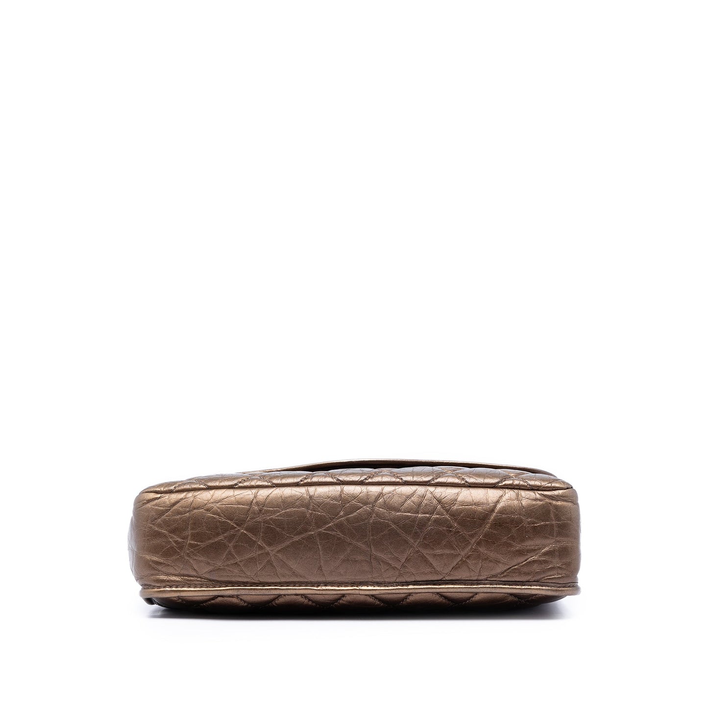 Chanel Flap Bag Pelle Metallizzata Bronzo con Logo Ovale — Serie 10723094, 2005/2006 - Etoilux