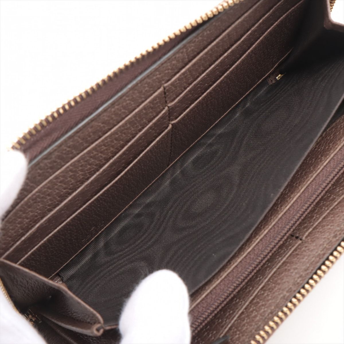 Gucci – Ophidia GG Supreme Zip Around Wallet – Brown/Green/Red - Etoilux