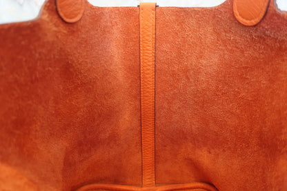 Hermès Picotin Lock MM Pelle Clemence Orange – Hardware Palladio - Etoilux