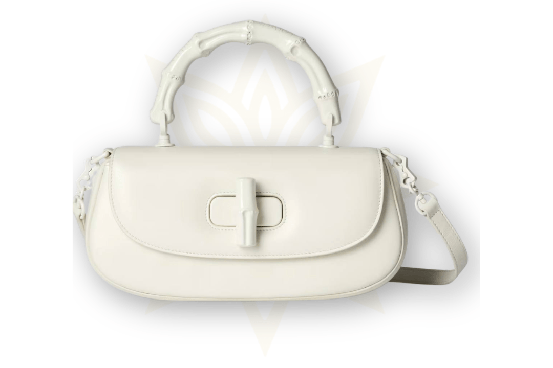 Gucci – Bamboo Diva Small in pelle bianca - Etoilux