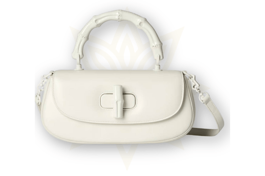 Gucci – Bamboo Diva Small in pelle bianca - Etoilux