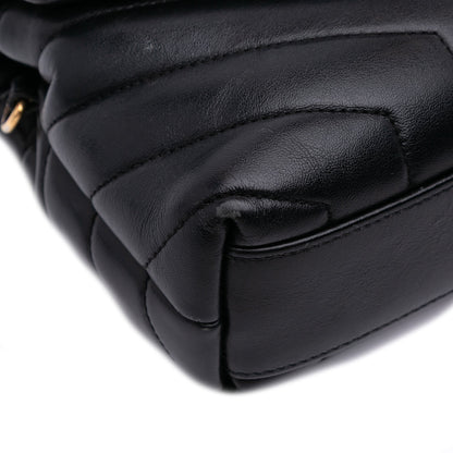 Saint Laurent – LouLou Toy in Pelle Matelassé Nera – 2019 - Etoilux