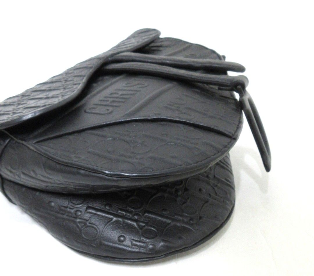 Dior Saddle Bag in pelle Oblique nera – Size Medium - Etoilux