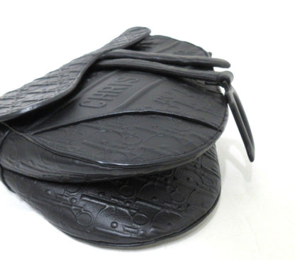 Dior Saddle Bag in pelle Oblique nera – Size Medium - Etoilux