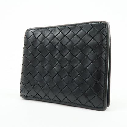 Bottega Veneta Portafoglio Bi-fold Intrecciato Nero