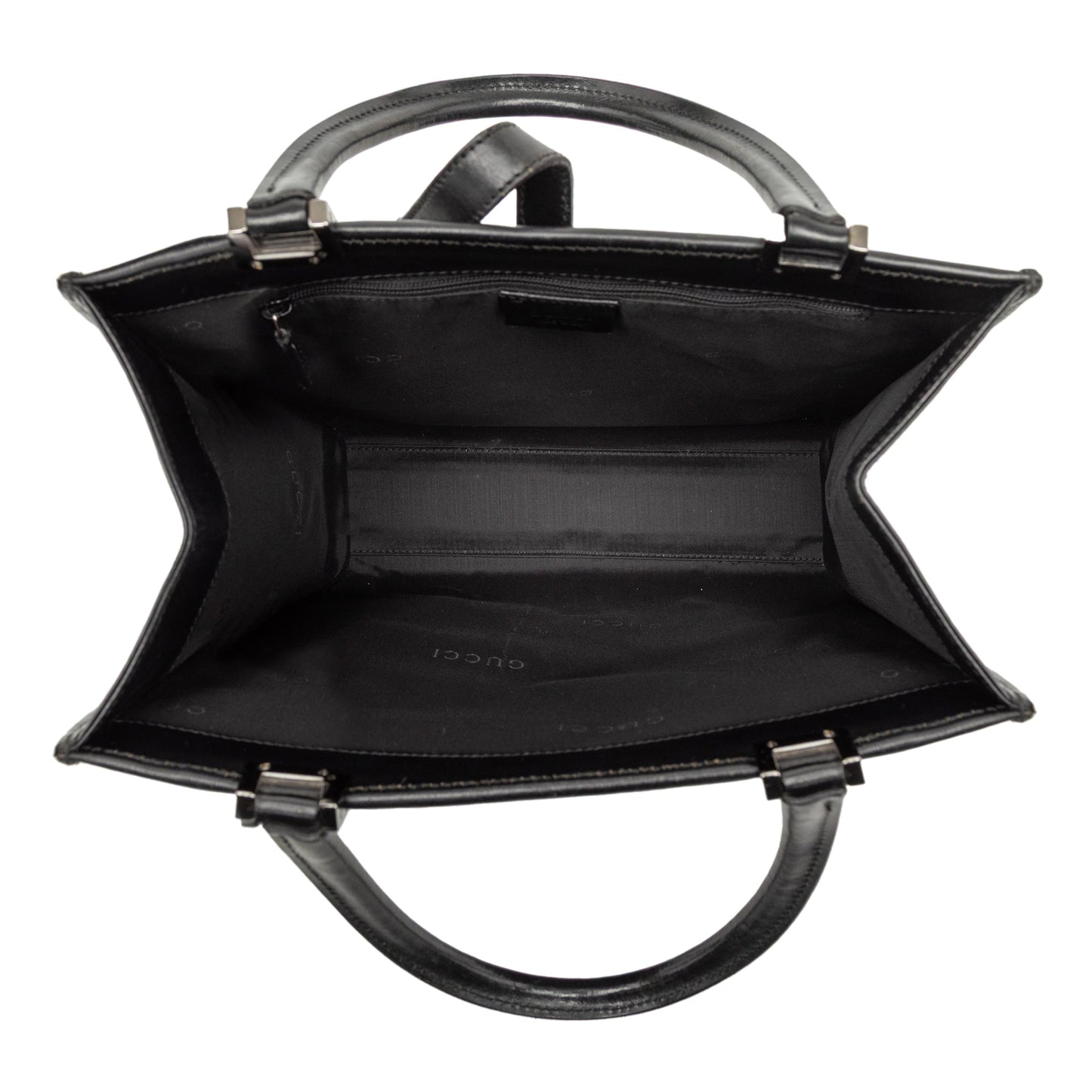 Gucci Jackie Tote in Pelle di Vitello Nera – Vintage – 25 cm - Etoilux