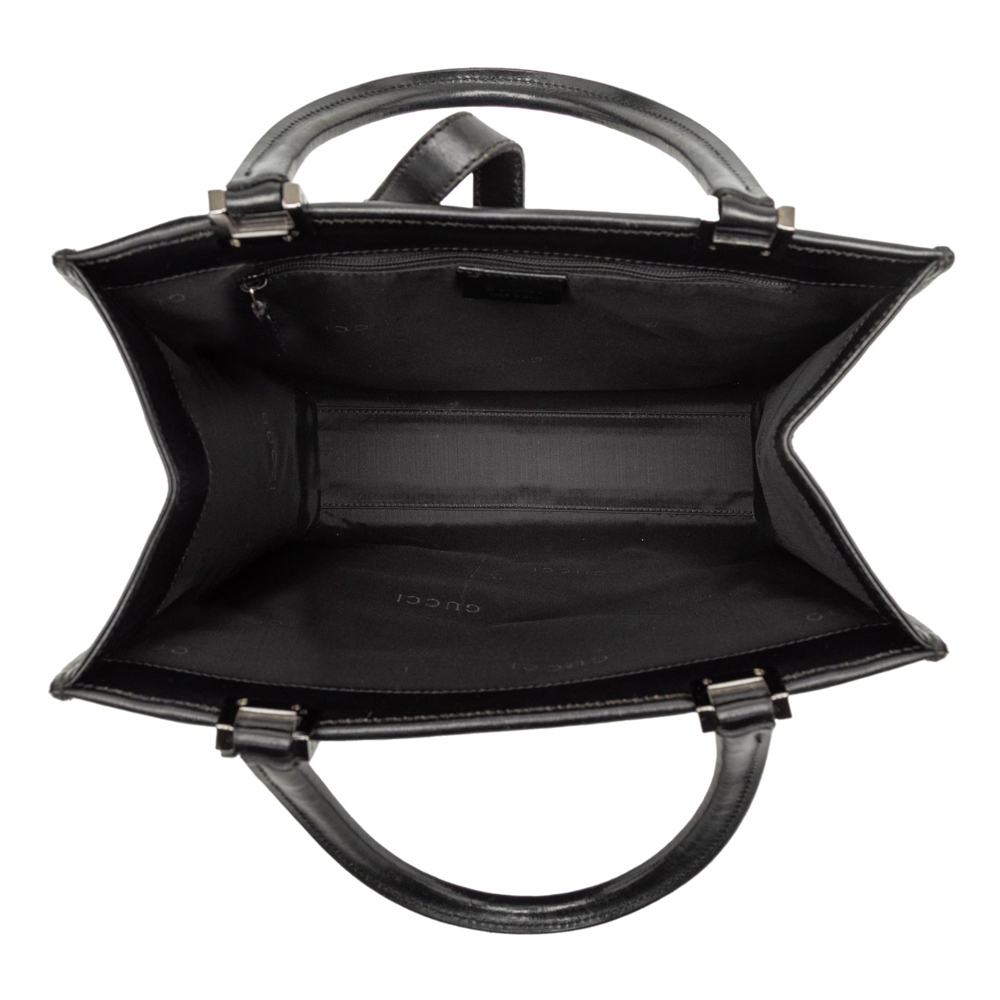 Gucci Jackie Tote in Pelle di Vitello Nera – Vintage – 25 cm - Etoilux