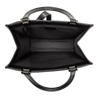 Gucci Jackie Tote in Pelle di Vitello Nera – Vintage – 25 cm - Etoilux
