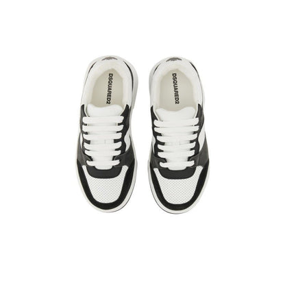 Dsquared2 – Sneakers Bumper in Pelle e Tessuto – Bianco & Nero - Etoilux