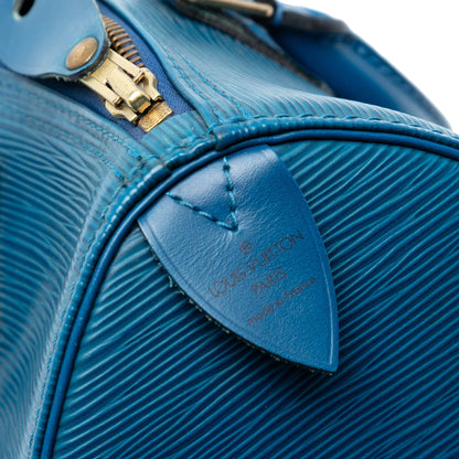 Louis Vuitton Speedy 25 Epi – Pelle Epi Blu Toledo | Vintage 1994 | Made in France - Etoilux