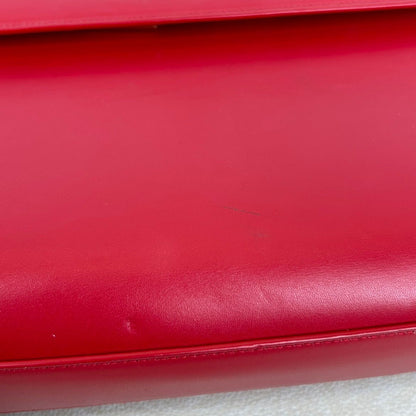 Saint Laurent Paris – Manhattan Shoulder Bag in Smooth Leather Rosso - Etoilux