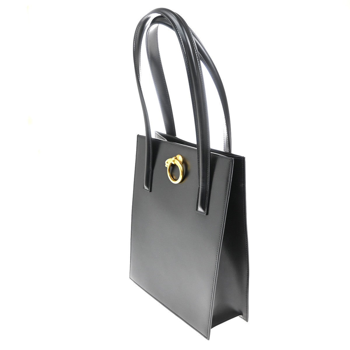Cartier Panthère Tote Pelle Box Nera Hardware Oro – Vintage - Etoilux