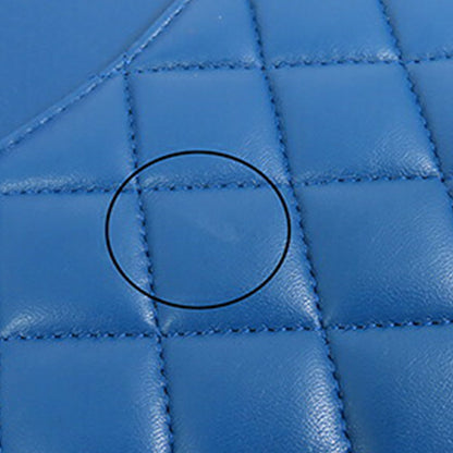 CHANEL Classic Double Flap Medium Lambskin Blue Rainbow Hardware - Etoilux