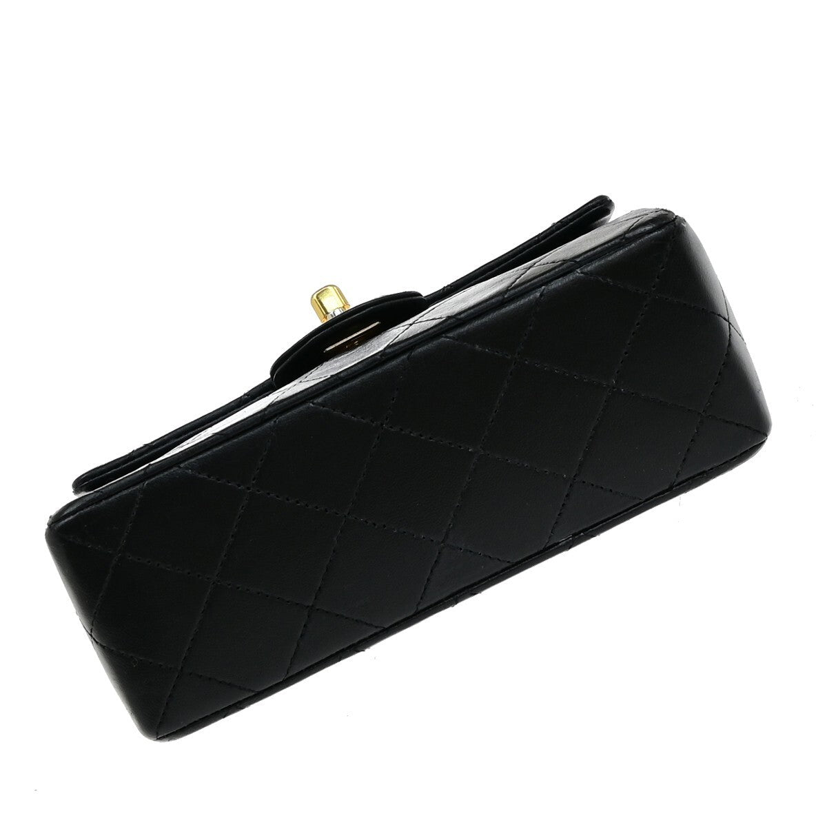 Chanel Vintage Mini Classic Flap Agnello Nero Hardware Oro – 17 cm - Etoilux
