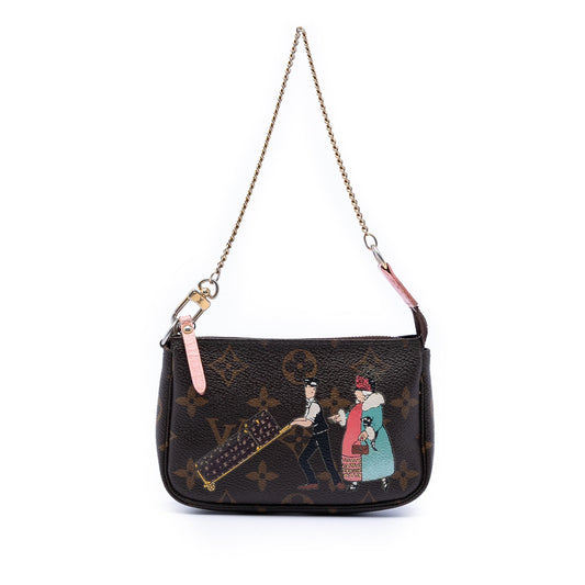 Louis Vuitton Mini Pochette Accessoires Monogram Illustré 2011 vista frontale