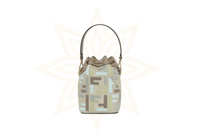 Fendi Mon Tresor Mini Bucket Bag in Tessuto FF Multicolor - Etoilux
