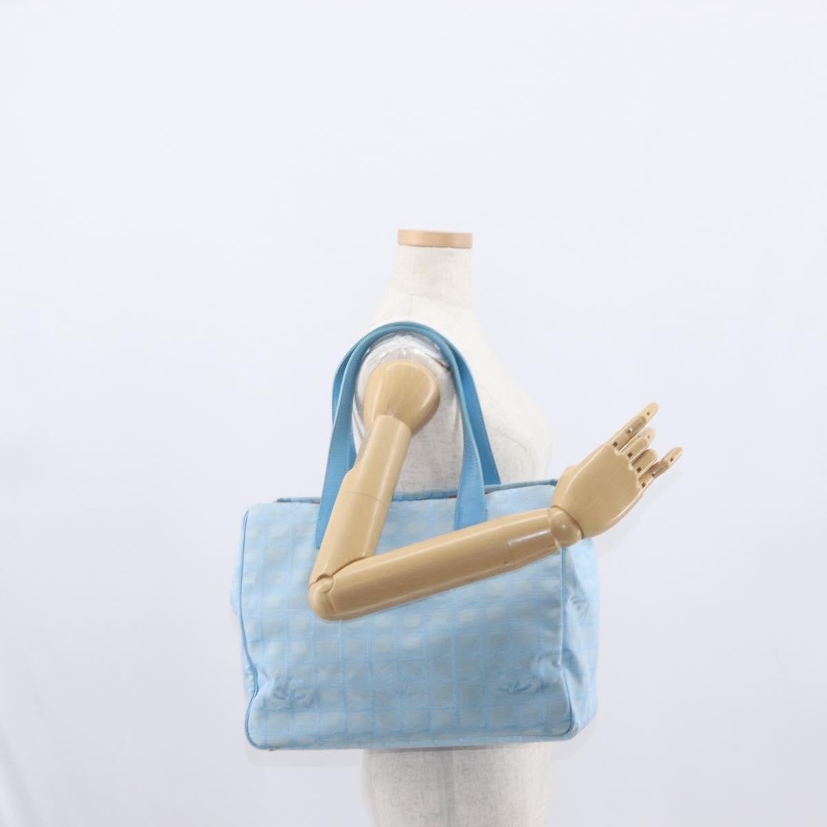 Chanel Travel Line Tote Media in Nylon – Blu Cielo - Etoilux