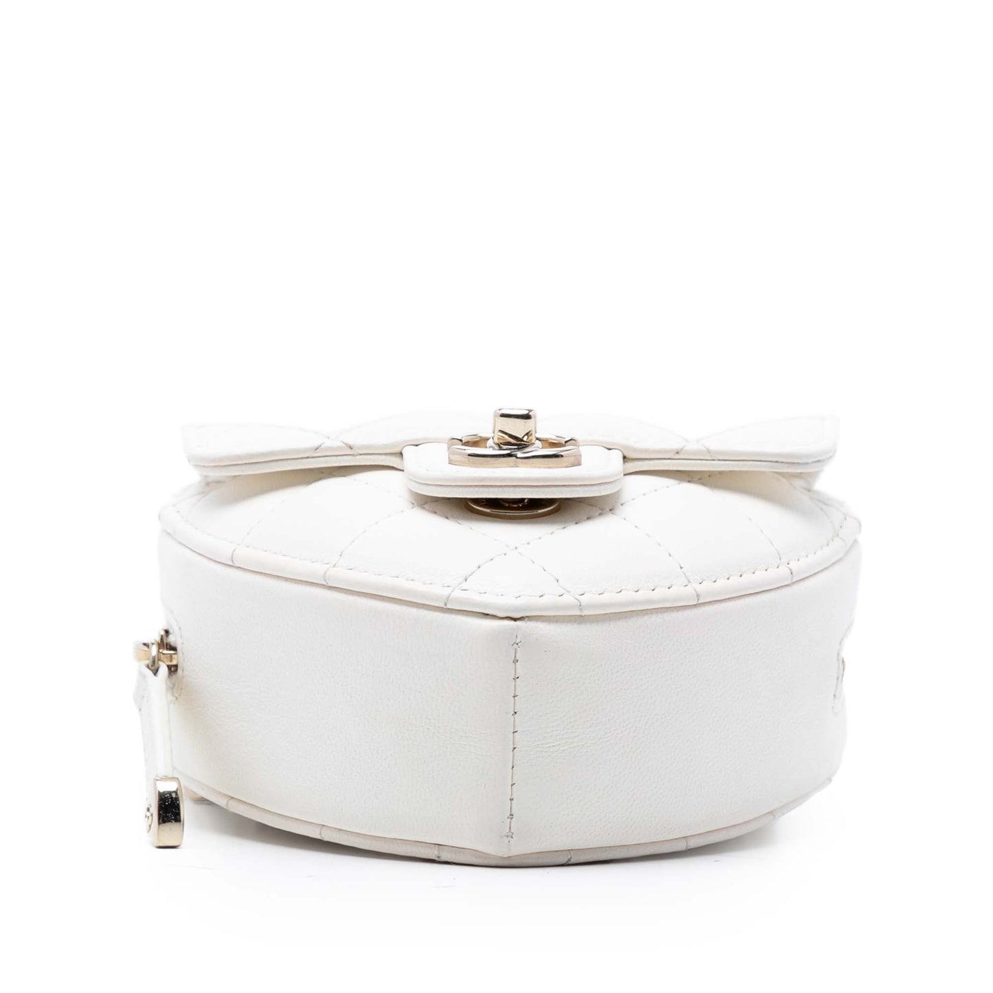 Chanel Heart Bag Pelle di Agnello Bianca – 11 cm - Etoilux