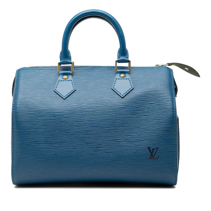 Louis Vuitton Speedy 25 Pelle Epi blu – 1995 - Etoilux