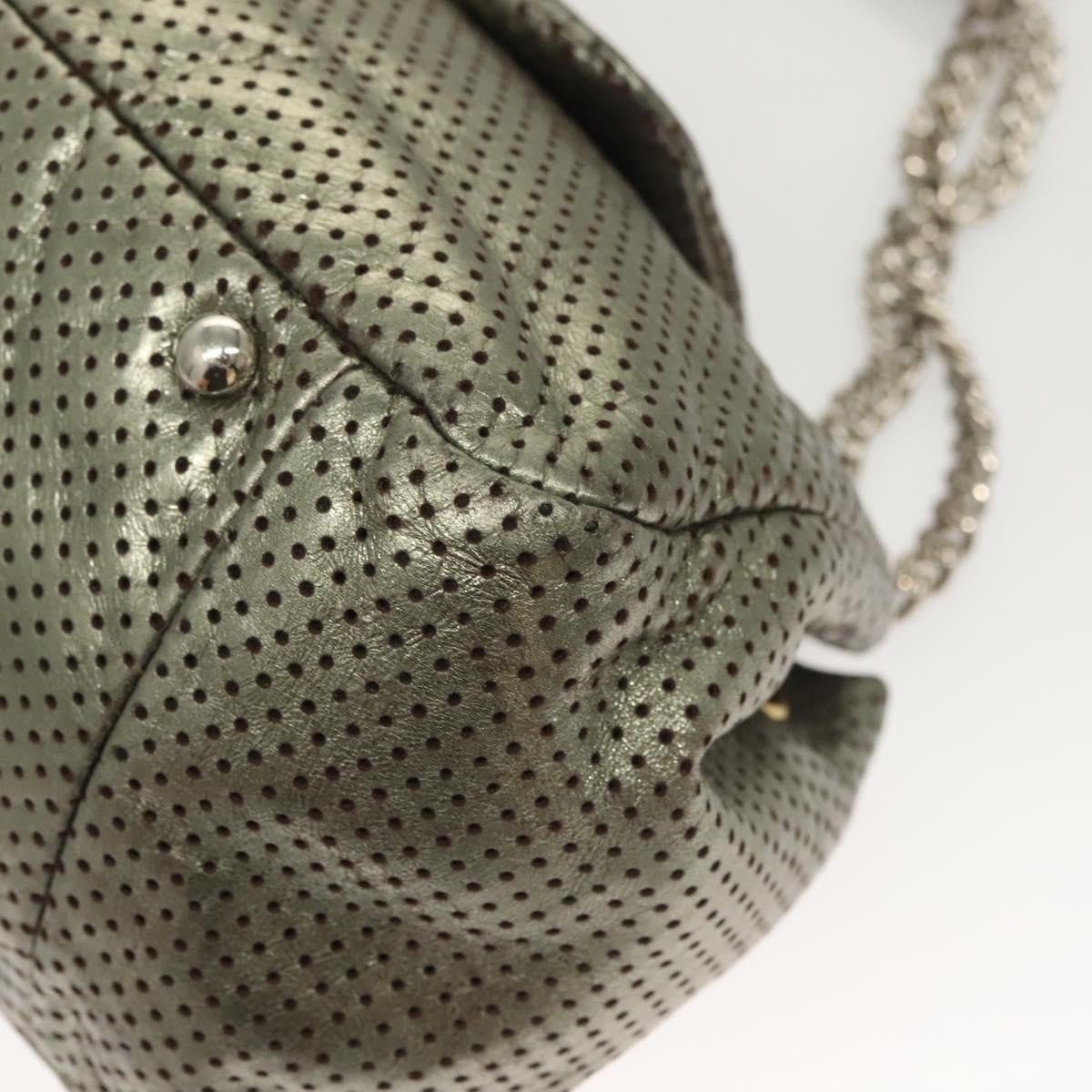 Chanel Drill Flap Bag in Pelle Traforata Metallizzata – Argento - Etoilux