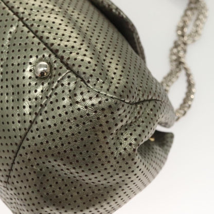 Chanel Drill Flap Bag in Pelle Traforata Metallizzata – Argento - Etoilux