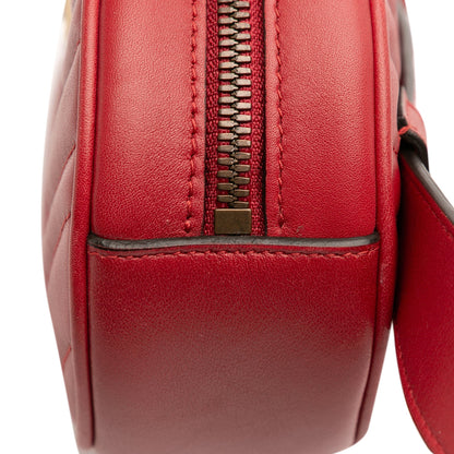 Gucci GG Marmont Matelassé – Belt Bag in Pelle Rossa – Small - Etoilux