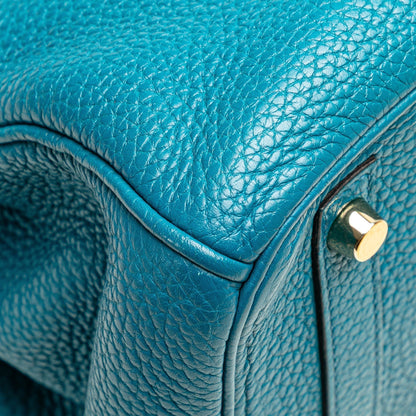 Hermès Birkin 30 Togo Bleu Izmir Hardware Oro — 1999 - Etoilux