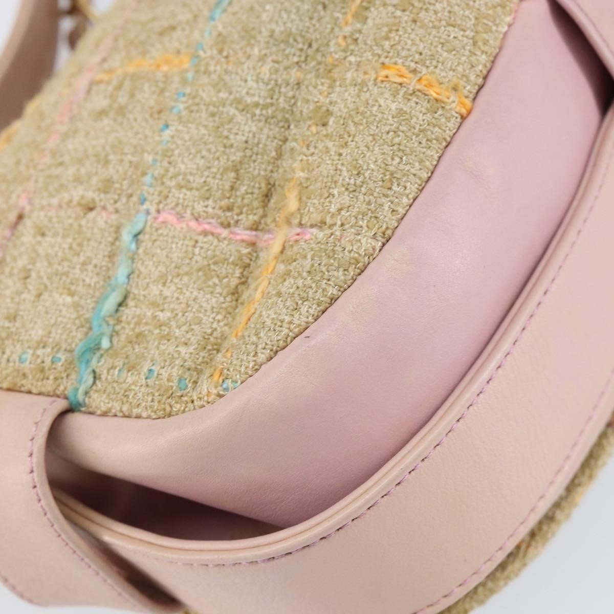 Chanel Chocolate Bar 2.55 in Tweed Multicolore – Beige/Rosa - Etoilux