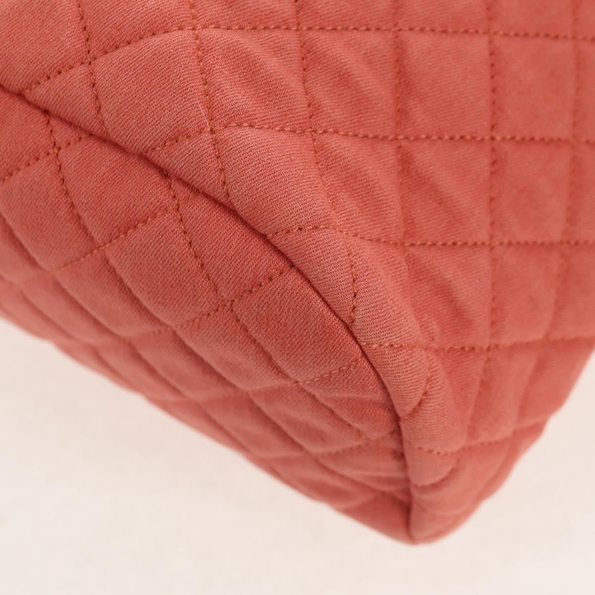 Chanel Zaino Denim Trapuntato Corallo Hardware Dorato – 20 cm - Etoilux