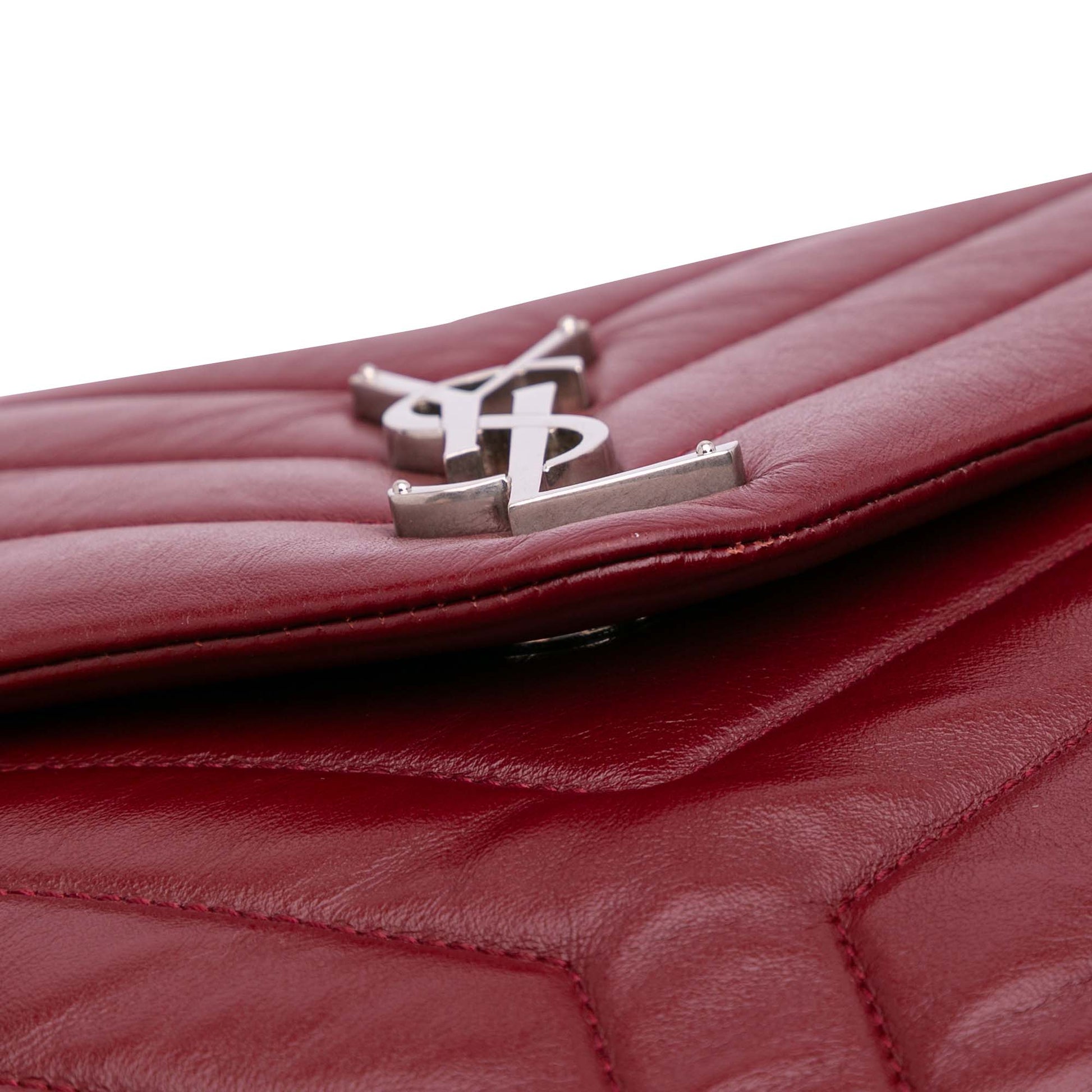 Saint Laurent LouLou Medium in pelle trapuntata – Rosso (2018) - Etoilux