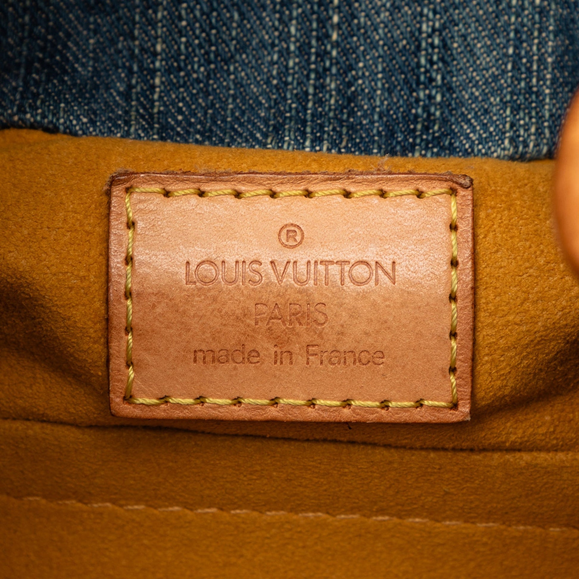 Louis Vuitton Pleaty Monogram Denim Blue 2005 – 24 cm - Etoilux