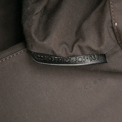 Fendi – Grande Borsa Tote Zucchino in Tela Nera - Etoilux