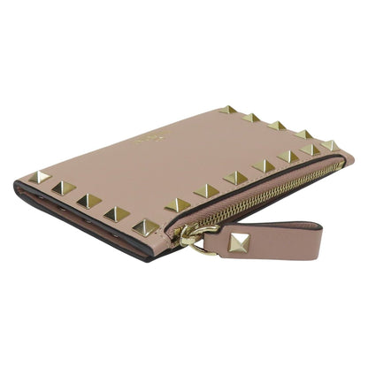 Valentino Garavani Rockstud Compact Wallet Pelle di Vitello Rosa Cipria - Etoilux