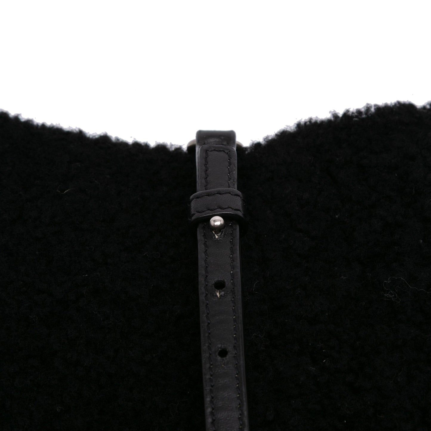 Saint Laurent – Borsa a Tracolla in Shearling Nero – 2018 - Etoilux